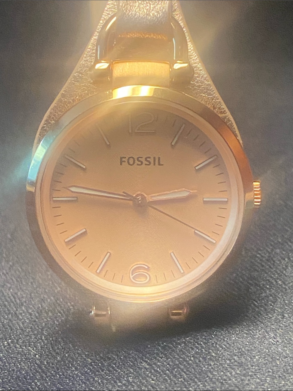 Lady’s Rose Gold Tone Fossil Watch